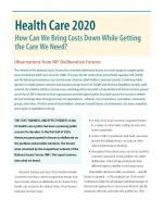 Cover of Health Care 2020 report